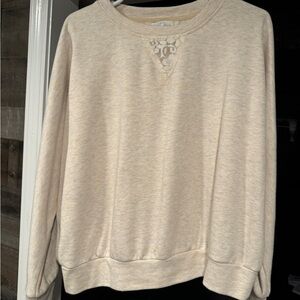 Jun & Ivy crew neck sweatshirt with lace detail